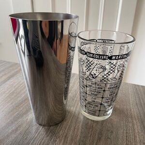 Vintage Stainless Steel Cocktail Shaker Set